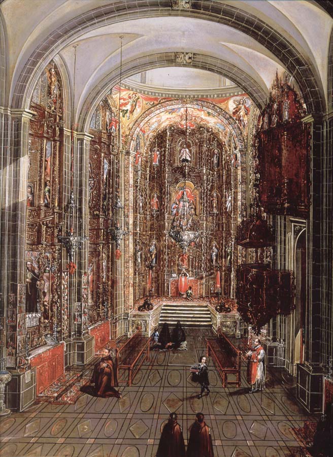 This painting Allows us to picture the interior of a church in new spain